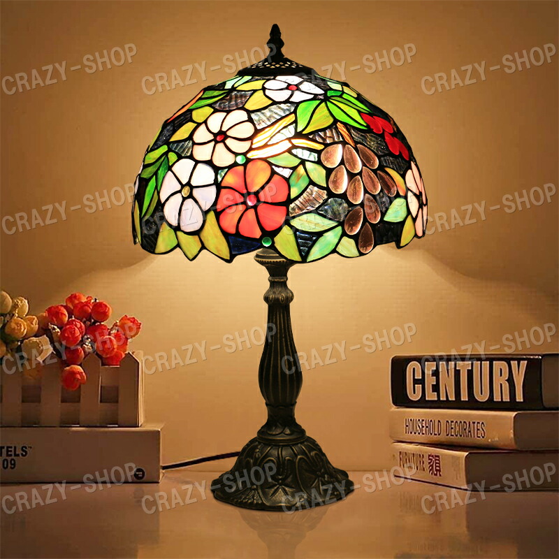 楽天市場】【P10倍｜9/4-9/11】ステンドグラスランプ ティファニー