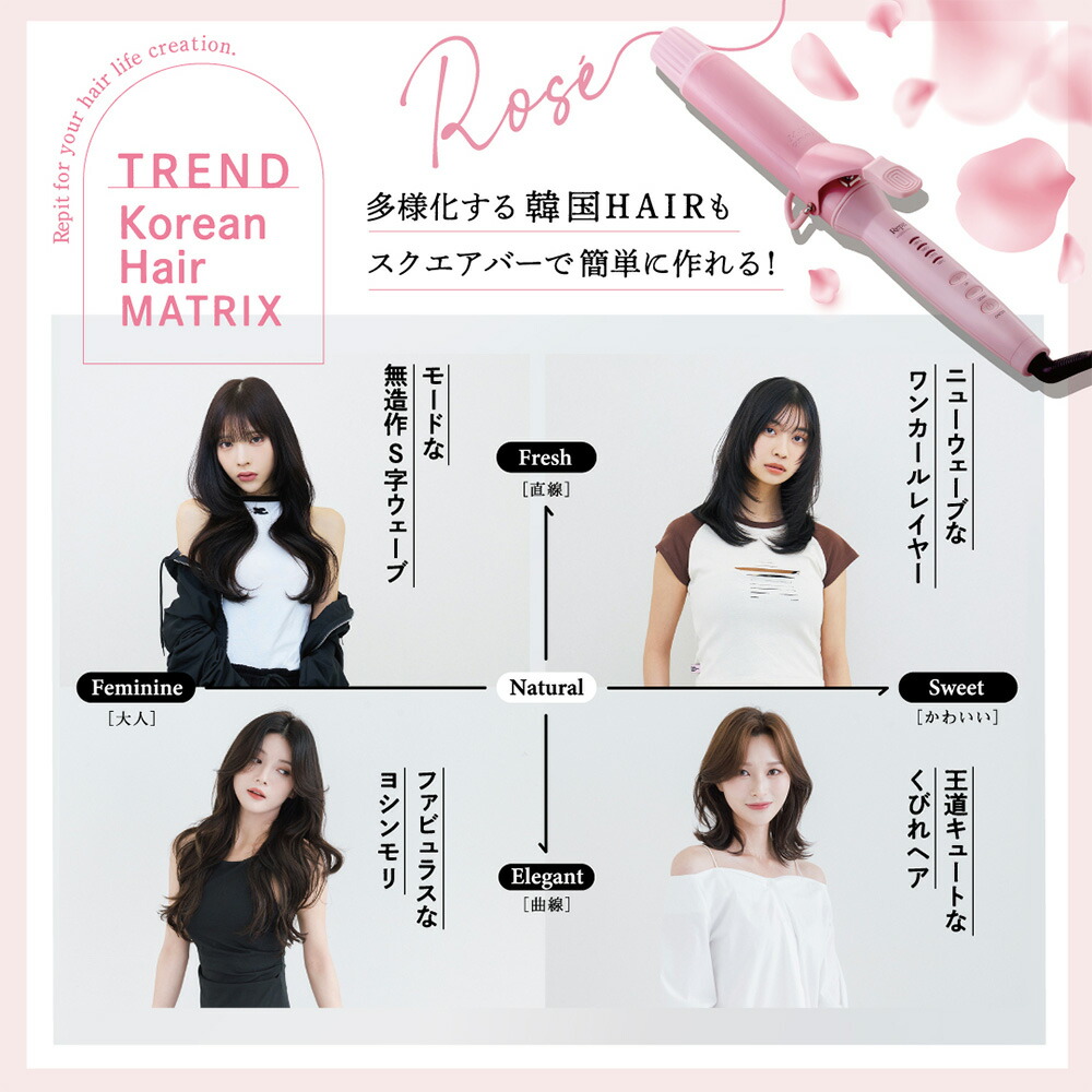 楽天市場】【クレイツ公式】 カールアイロン レピ スクエアバー 40mm