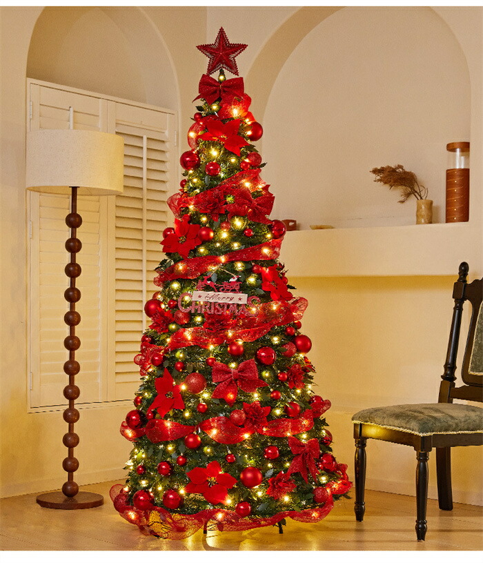 楽天市場】新作 クリスマスツリー 超速組立 折りたたみ式 LED付 伸縮可