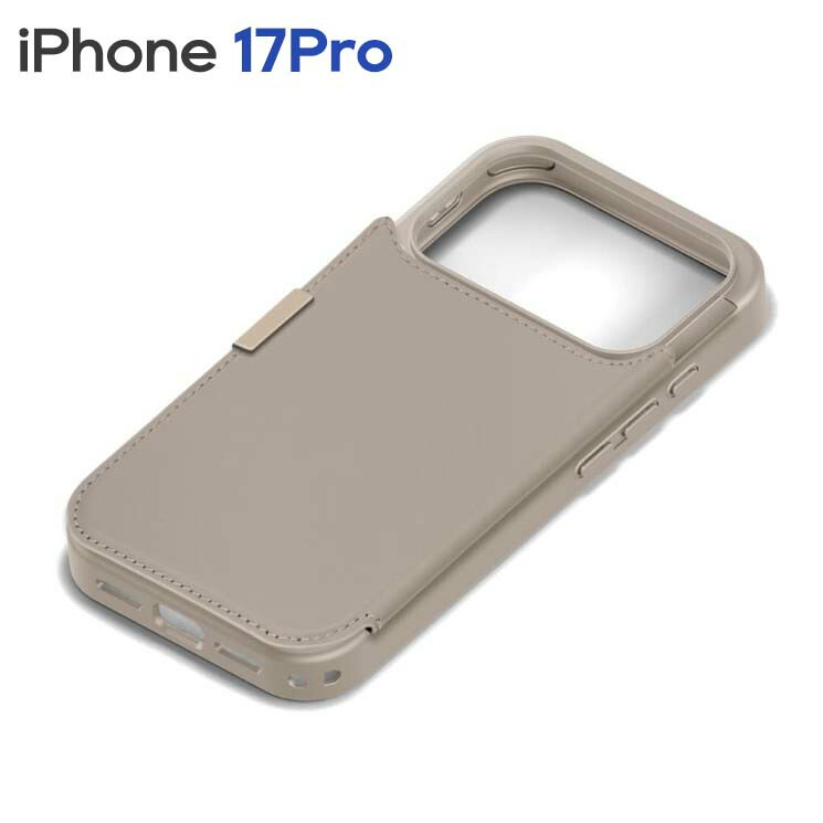 楽天市場】iPhone17Pro ケース 手帳 背面型 ベージュ 背面クリア 透明
