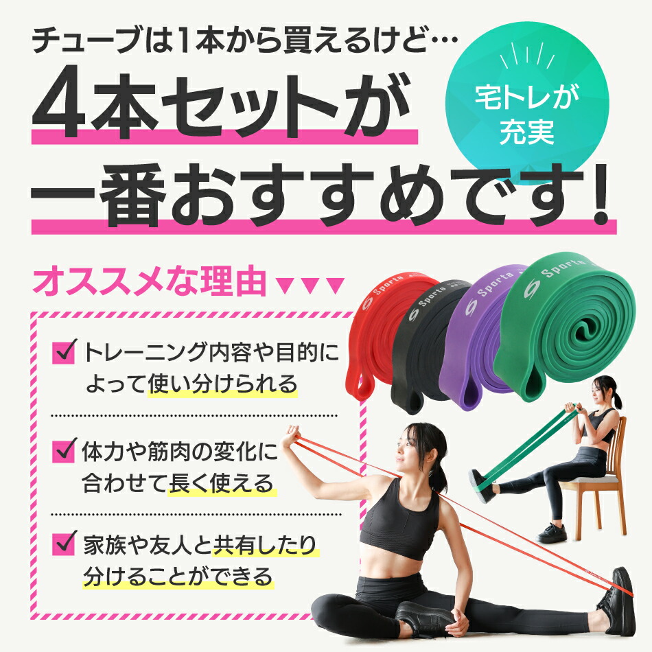 楽天市場】【宅トレBOOK付属】 トレーニングチューブ フィットネス