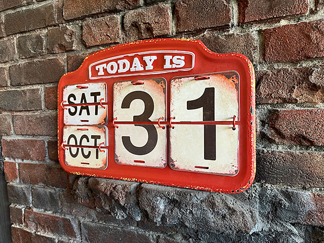 楽天市場】ヴィンテージメタルサイン 万年カレンダー （レッド） 看板