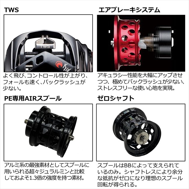 楽天市場】【訳あり】ダイワ ベイトリール 月下美人AIR TW8.5L PE