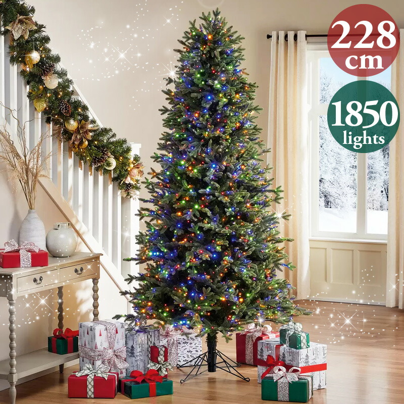 楽天市場】直送【 コストコ COSTCO 】クリスマスツリー 電飾付き 228cm