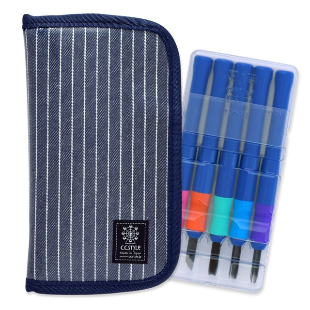 楽天市場】彫刻刀セット 右利き 左利き ピンストライプ インディゴ