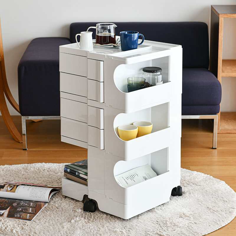 楽天市場】ボビーワゴン 3段 4トレイ ホワイト ブラック ビーライン B