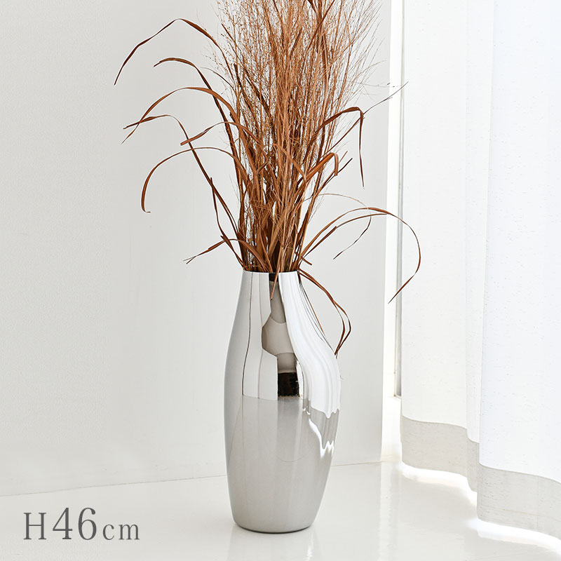 楽天市場】ジョージジェンセン フラワーベース ステンレス H27cm H46cm