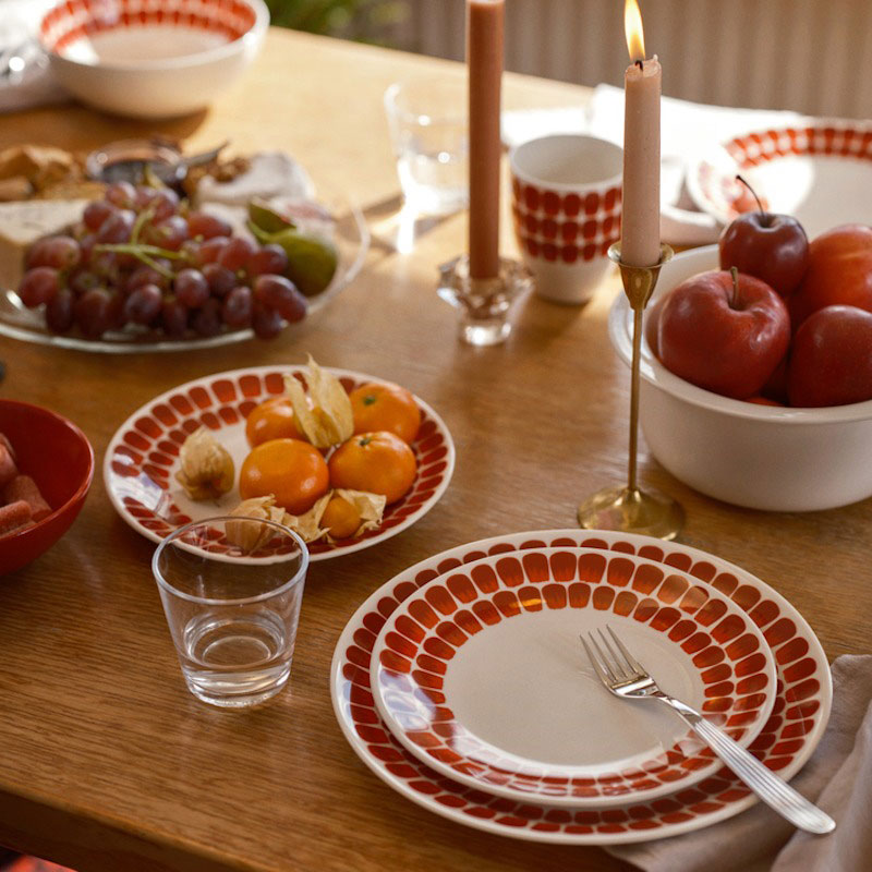 楽天市場】アラビア プレート 20cm トゥオキオ レッド ARABIA 24H