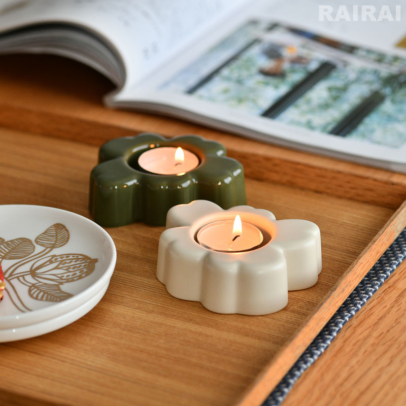 楽天市場】マリメッコ ティーライトホルダー ウニッコ オフホワイト