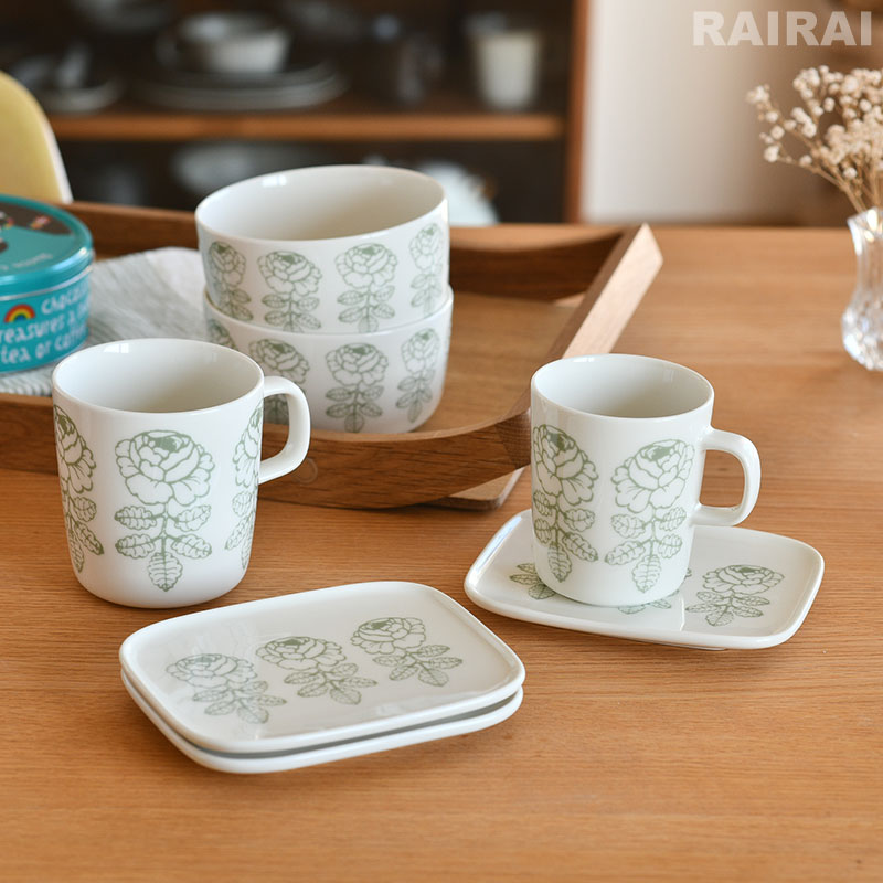 楽天市場】マリメッコ プレート 15×12cm 角皿 ヴィヒキルース ホワイト