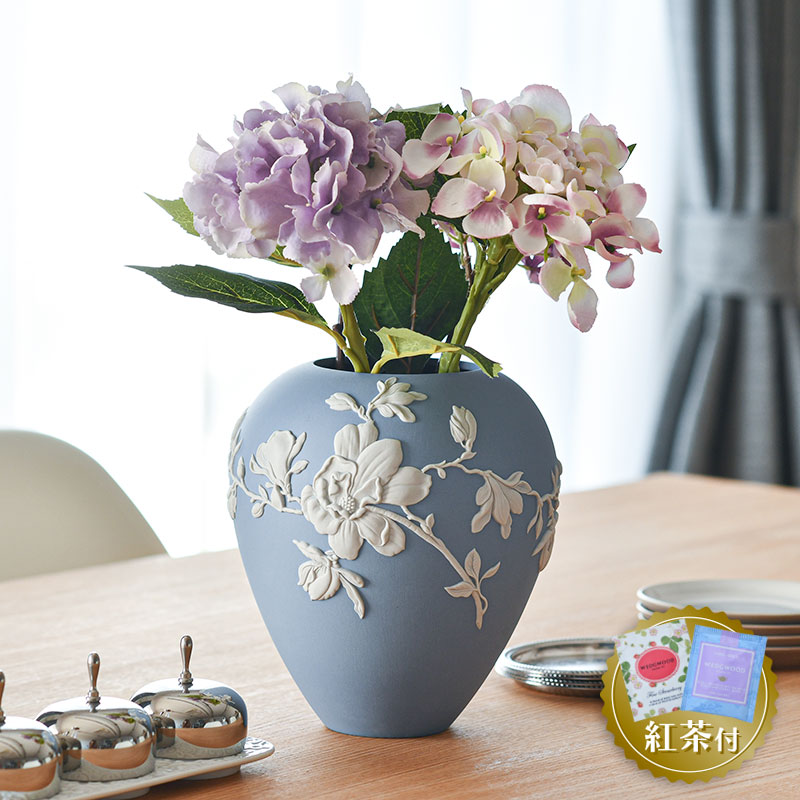 楽天市場】【紅茶セット付き】 ウェッジウッド ベース 18cm ジャスパー