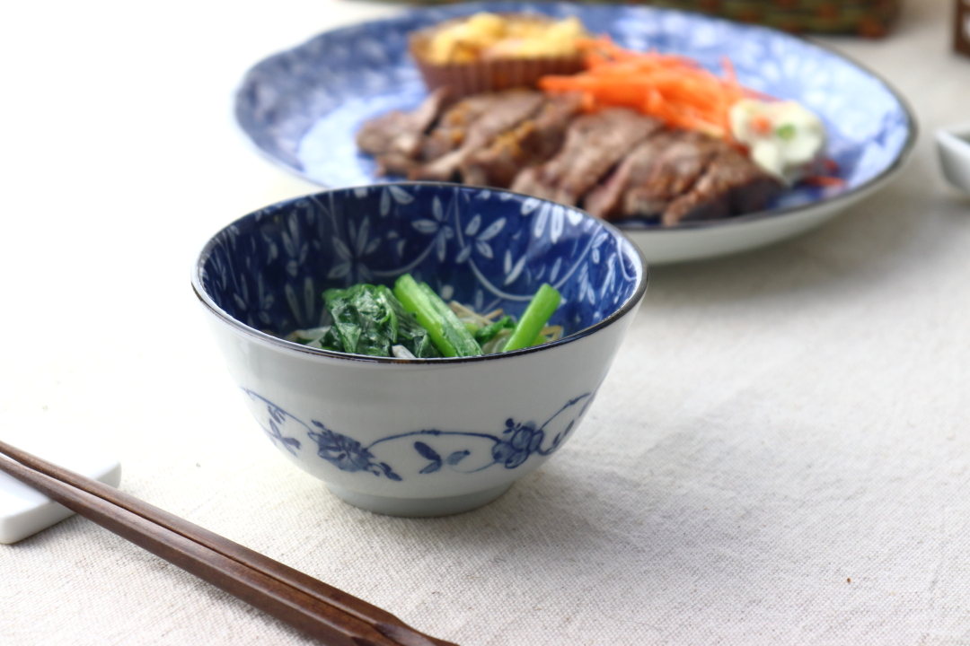 楽天市場】藍華 お浸し小鉢 12cm 日本製 美濃焼 3.8多用丼 青 ブルー