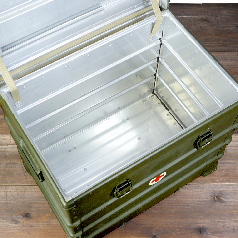 楽天市場】ドイツ軍 アルミ製コンテナ ミリタリーボックス 軍放出品 軍