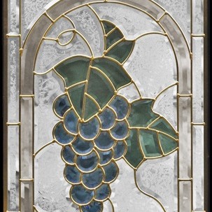 楽天市場】ステンドグラス (SH-A19) 一部鏡面ガラス 913×480×18mm