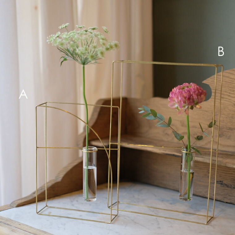 楽天市場】PIKE ピケ フレームブラスベース A フラワーベース 一輪挿し