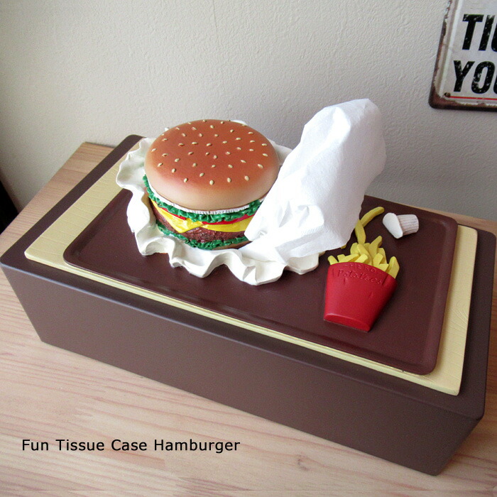 楽天市場】ティッシュケース ボックスケース ハンバーガー ポテト