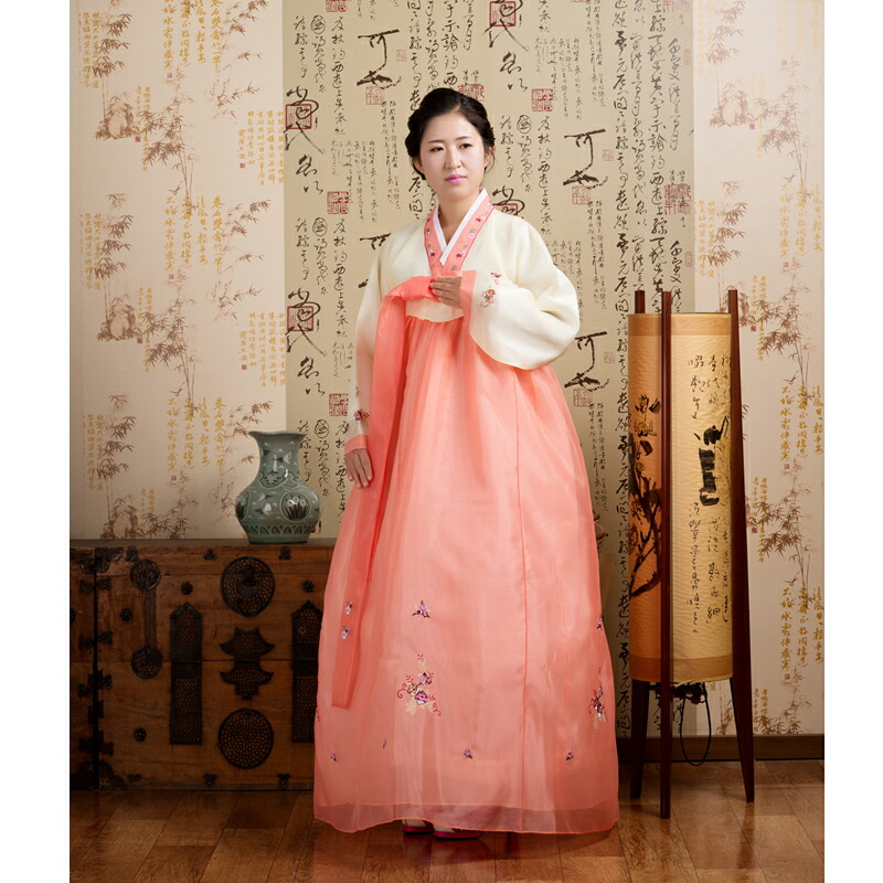 楽天市場】【送料無料】 韓国民族衣装 チマチョゴリ 薄イエロー