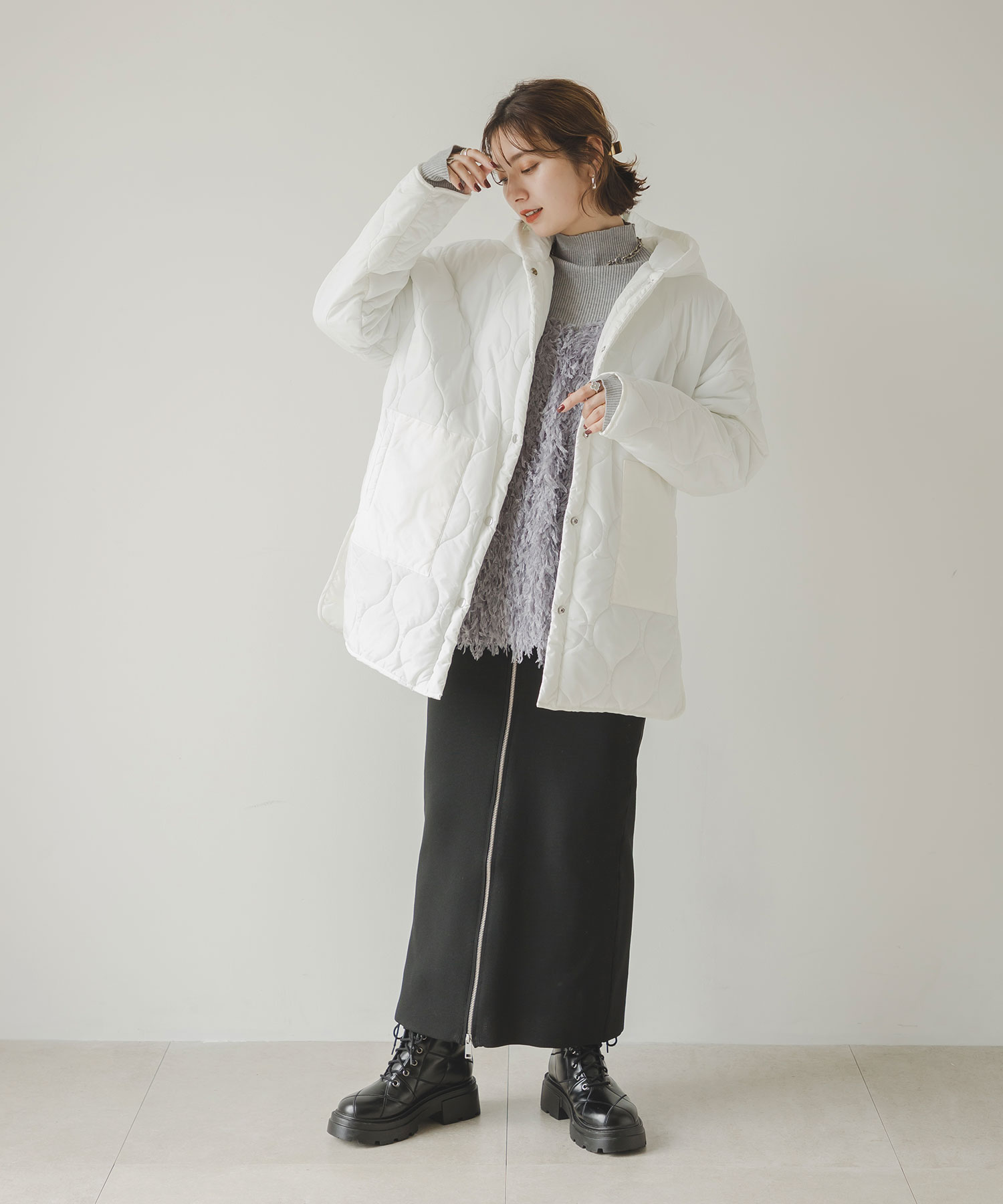 楽天市場】2WAYフードキルティングジャケット レディース アウター