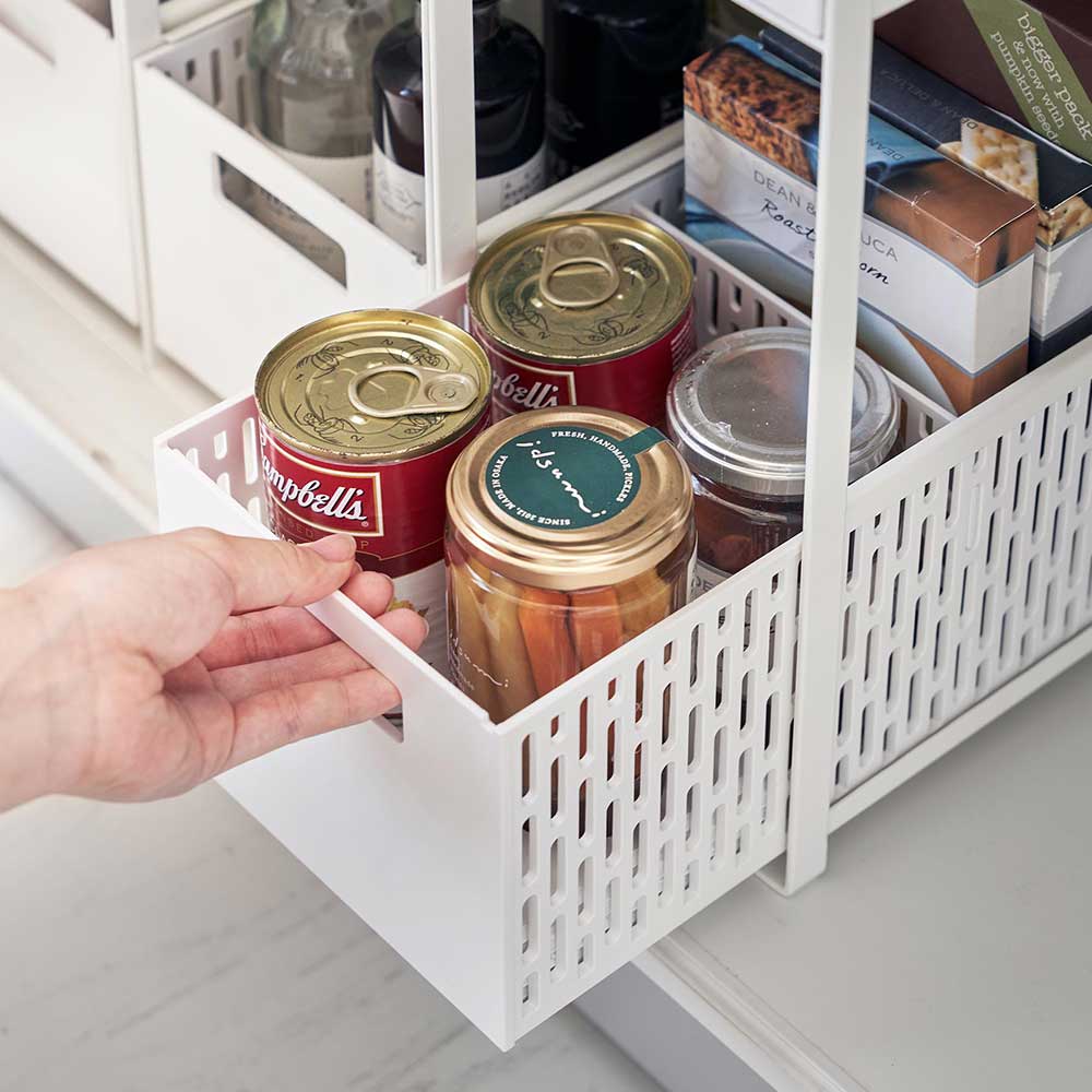 楽天市場】Tower（タワー）シンク下収納バスケット 2段 山崎実業 公式