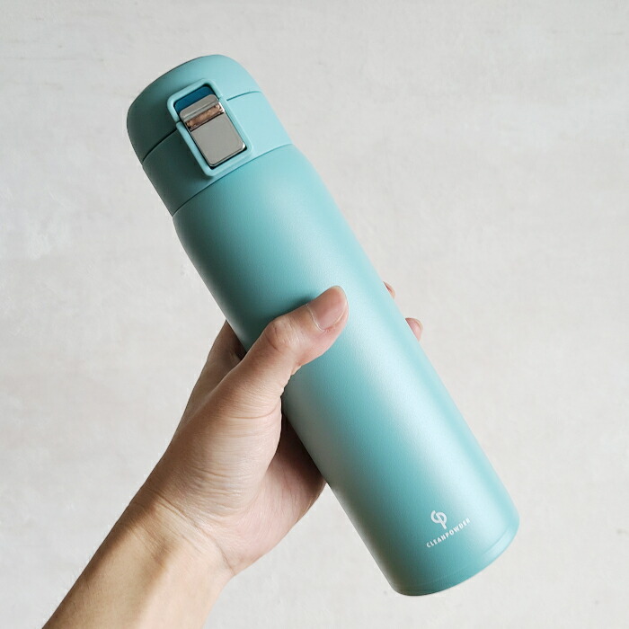 楽天市場】【水筒】cleanpowder 水筒 500ml CLE-06 ワンタッチ 真空二