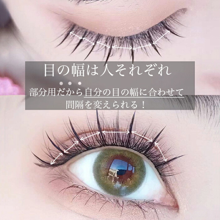 楽天市場】〔カ〕選べる2タイプ つけまつげ 部分用 ナチュラル まつげ