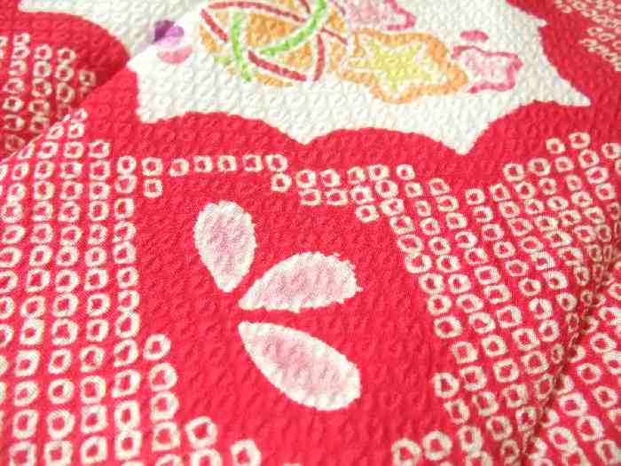 楽天市場】【送料無料】七五三 着物 3歳 正絹被布コート 絞り柄 赤色