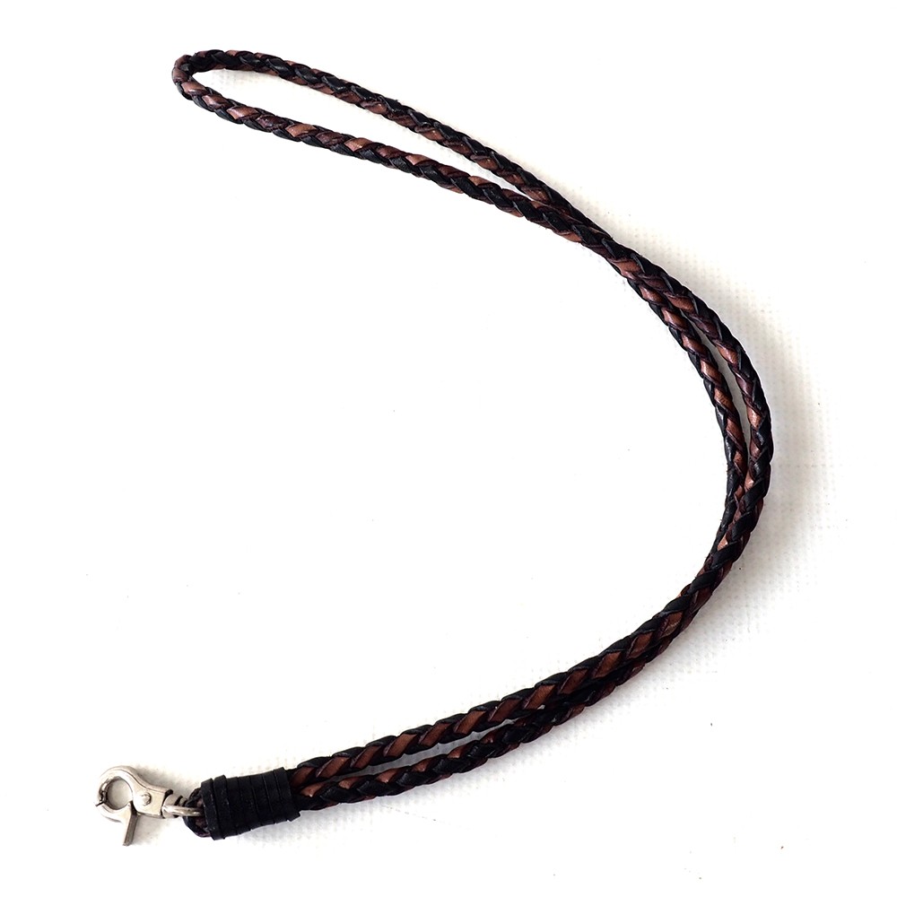 楽天市場】本革サドルレザー 編込み レザーネックストラップ ID