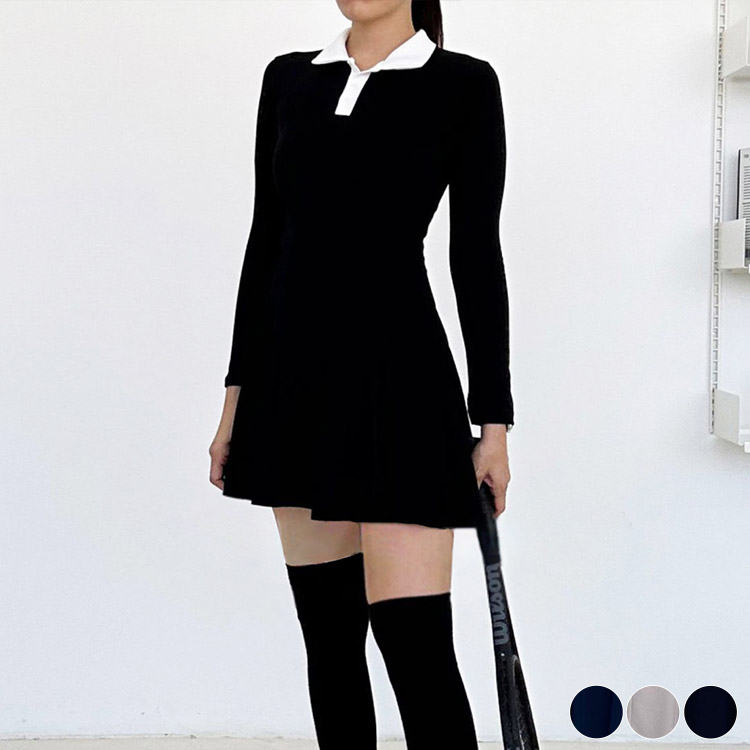 楽天市場】ゴルフウェア レディース 韓国 ワンピース 長袖 Aライン