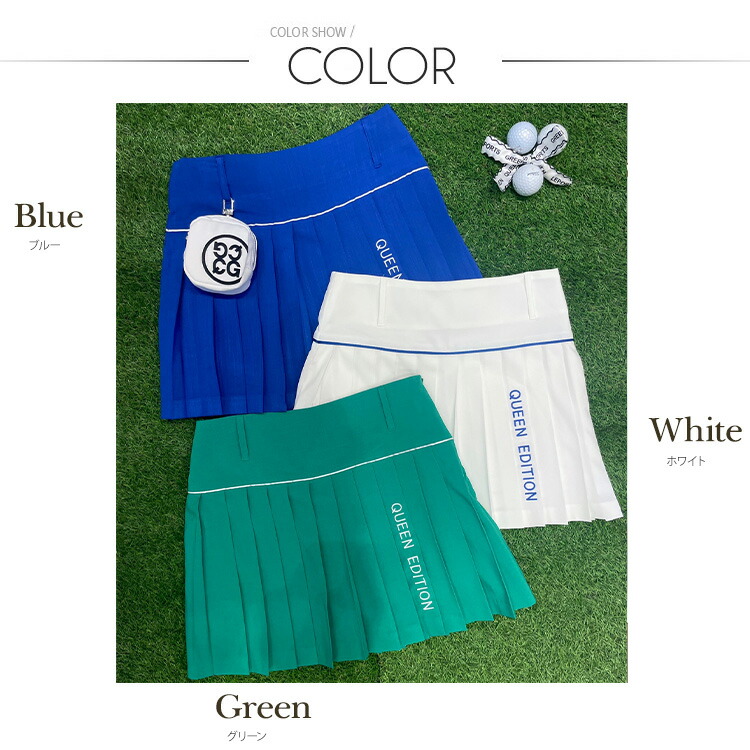 楽天市場】ゴルフ スカート レディース 韓国 プリーツ ミニ インナー