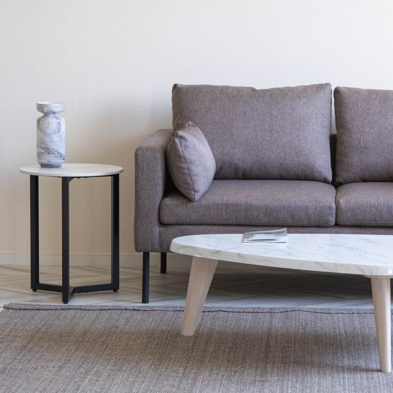 楽天市場】【P10倍 5日限定&5%OFF】 ローテーブル 丸 白 黒 セラミック