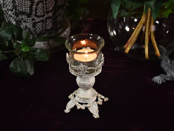 楽天市場】Rameau ラモー ガラスとアイアンのキャンドルホルダー