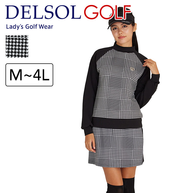 楽天市場】デルソルゴルフ グレンチェック柄 長袖セットアップ ゴルフ