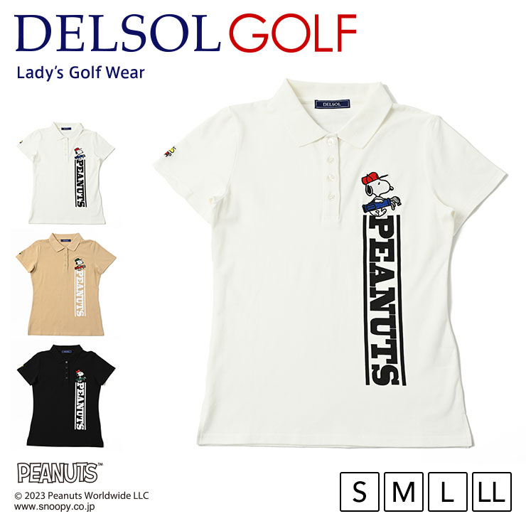 楽天市場】7767 DELSOLxPEANUTS スヌーピー コラボ 半袖ポロシャツ