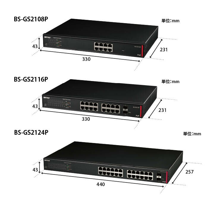 楽天市場】BS-GS2116P 法人向け レイヤー2 Giga PoE スマートスイッチ