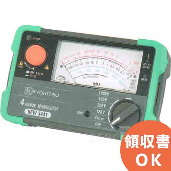 楽天市場】KEW 3441 共立電気計器 キューメグ 4レンジ 絶縁抵抗計