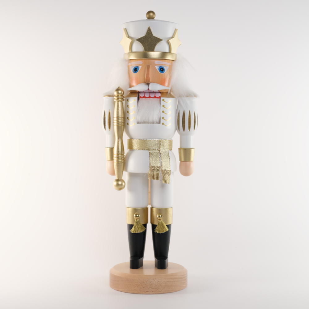 楽天市場】くるみ割り人形 王様 （白/金）約38cm : いーいんてりあ