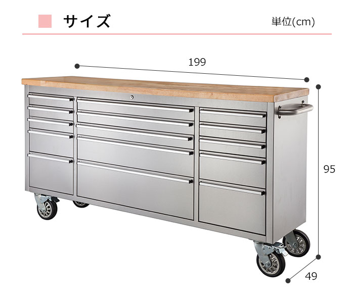 楽天市場】[大型/開梱設置付き]《東谷》ツールキャビネット 幅199cm