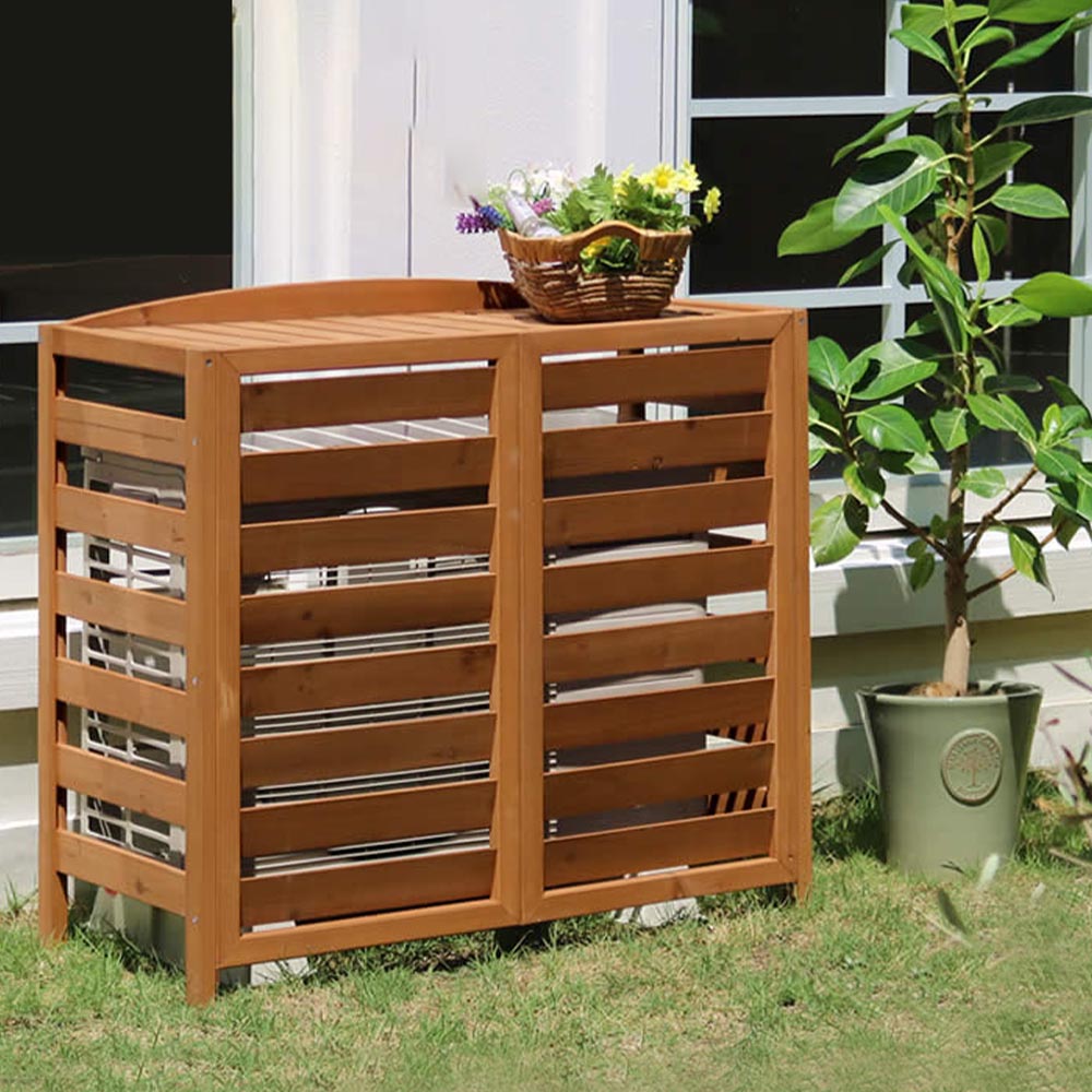 楽天市場】逆ルーバー室外機カバー93 花 ガーデン DIY 室外機カバー