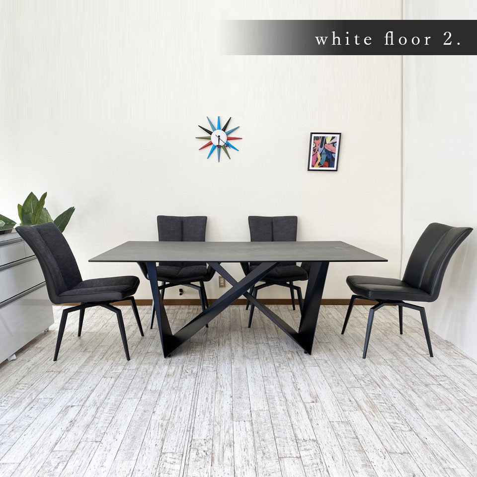 楽天市場】セラミック ダイニングテーブル 幅165cm 4人掛け 6人掛け