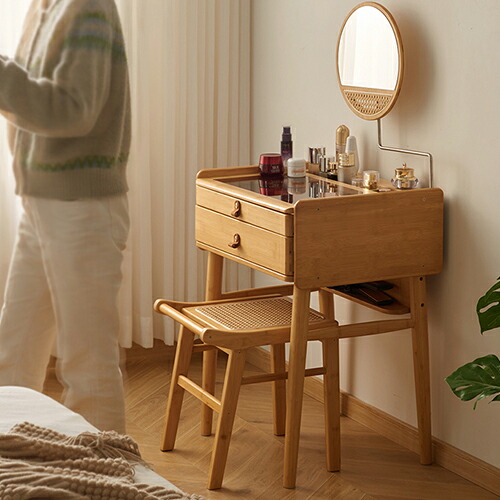 楽天市場】【レビュー特典】ドレッサー デスク 幅60cm 一面鏡