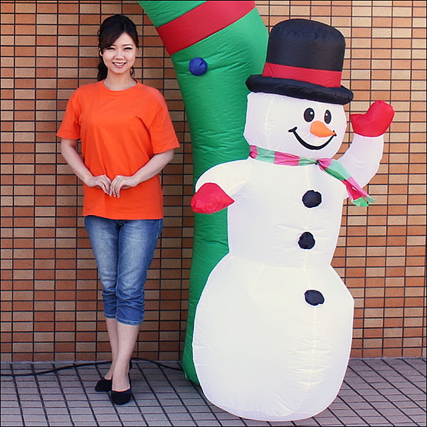楽天市場】クリスマス エアブロー 装飾 アーチ サンタ＆スノーマン