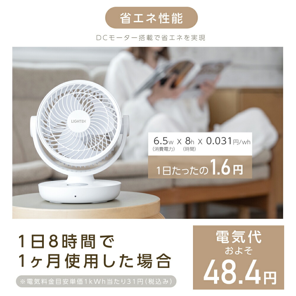 楽天市場】【80%OFFクーポン利用で2916円】サーキュレーター dc