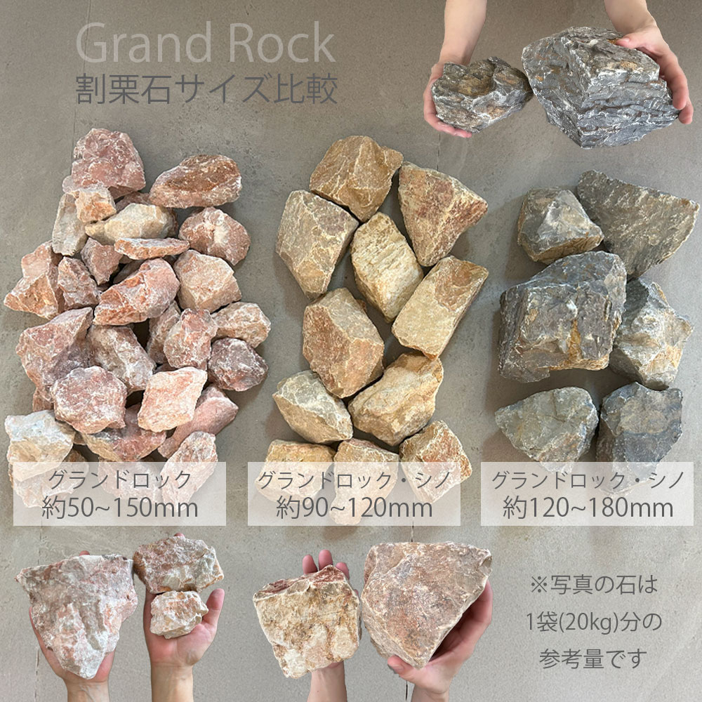 楽天市場】庭石 イエロー 20kg 50〜150mm 黄色 茶系 ラフ 砕石 割栗石