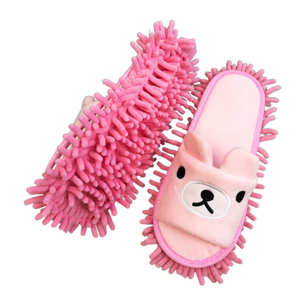 楽天市場】＼全商品ポイント5倍／ モップスリッパ2足セット 熊デザイン