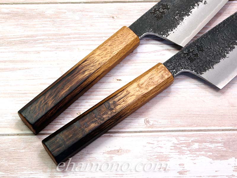 楽天市場】堺孝行 焔 紅蓮 青二鋼 黒打ち鎚目 切付牛刀（剣型牛刀）225
