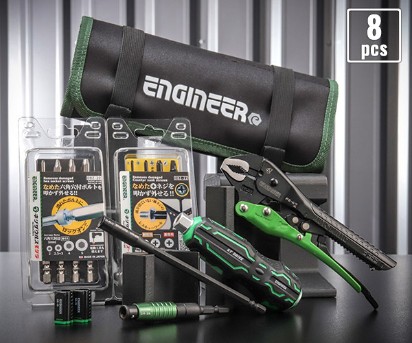楽天市場】ENGINEER 合体工具セット 8点 DXZ-09 ネジザウルス