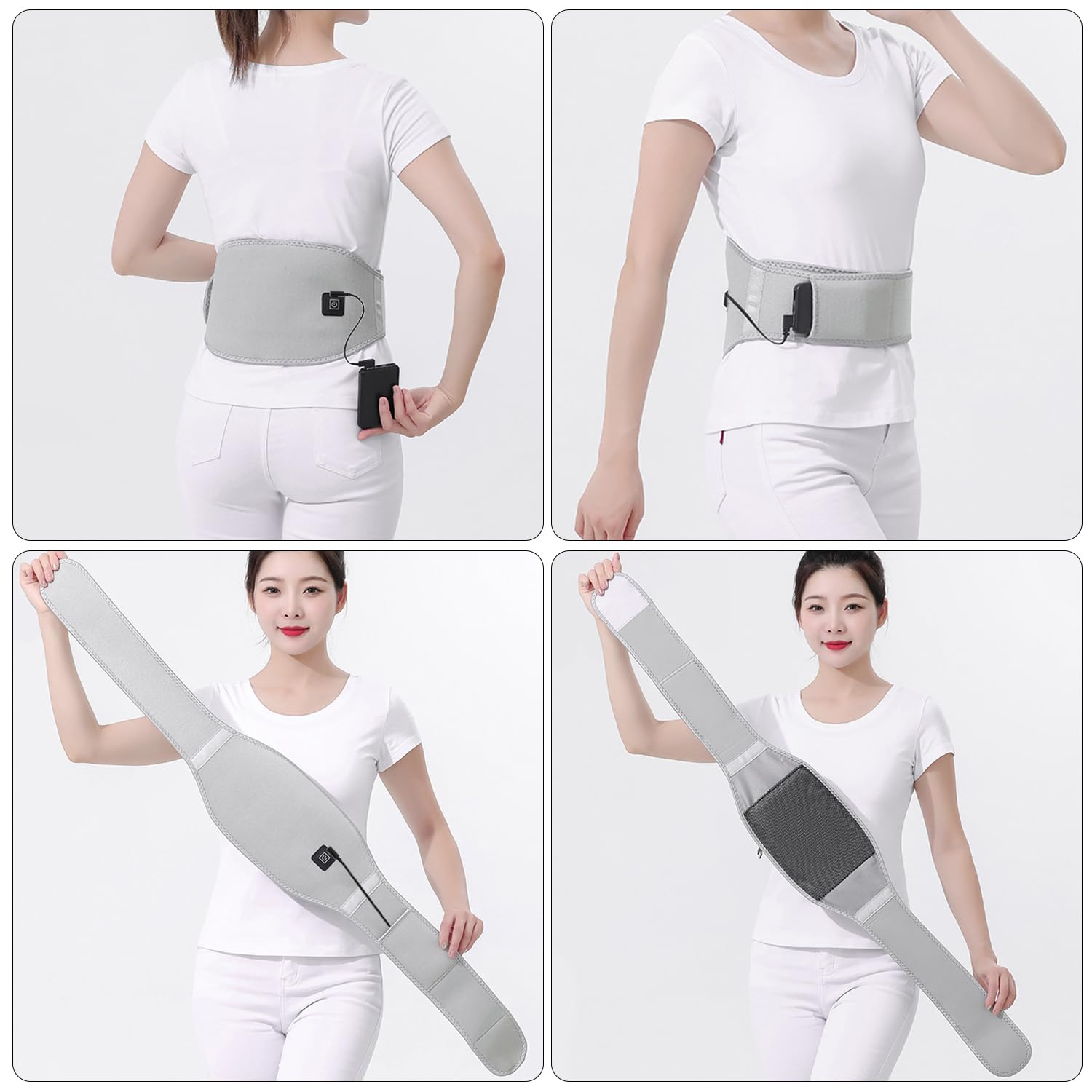 楽天市場】「65℃・55℃・45℃＆USB給電」電熱腰ベルト 電気腰パッド 腰