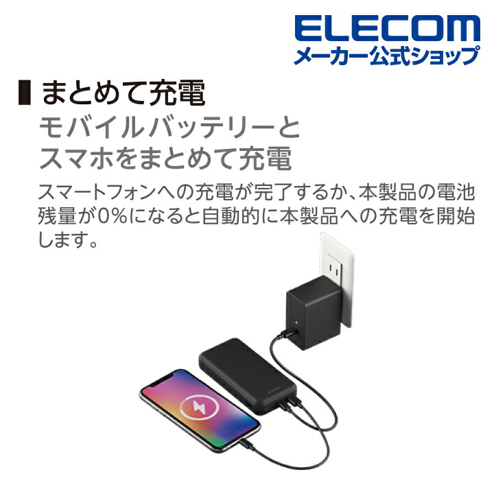 楽天市場】エレコム モバイルバッテリー 20000mAh ポートC 20W +
