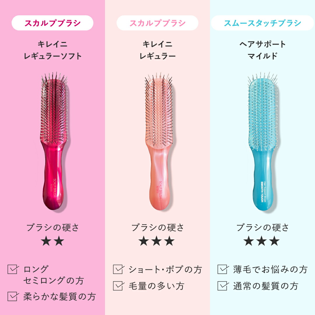 楽天市場】【スカルプブラシ キレイニ】ピンク／ローズピンク／ブルー