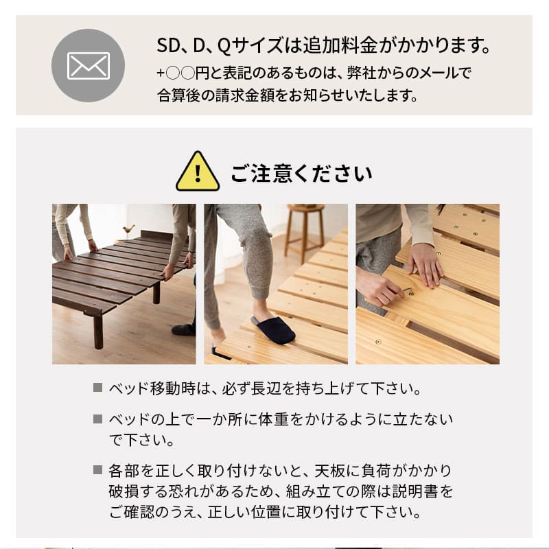 楽天市場】すのこベッド ベッドフレーム シングル セミダブル ダブル